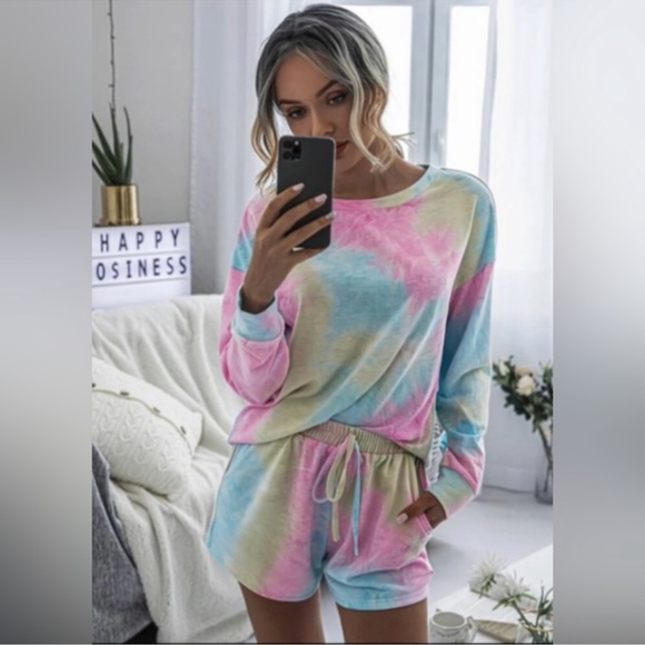 NWT. Boutique. Allison Skye tie dye pajama set. - Picture 2 of 5